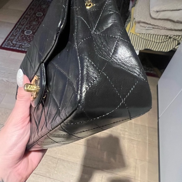 Vintage Classic Chanel Mini Square Flap Black with Gold Hardware - Picture 11 of 17